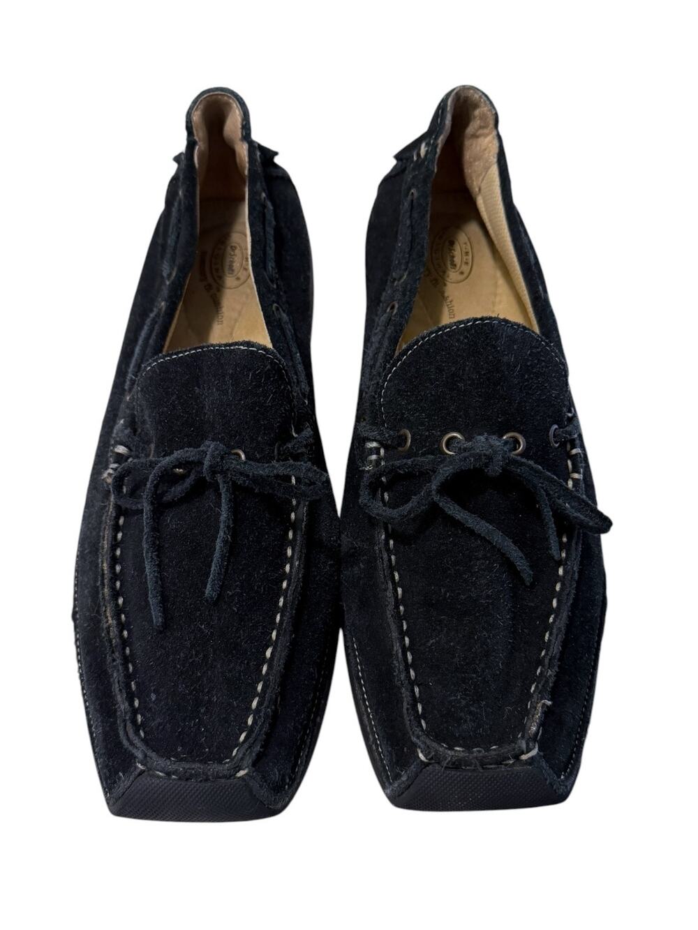 Dr. Scholl’s Ease Up Black Suede Boat Shoes Loafers Women’s 8M Comfort